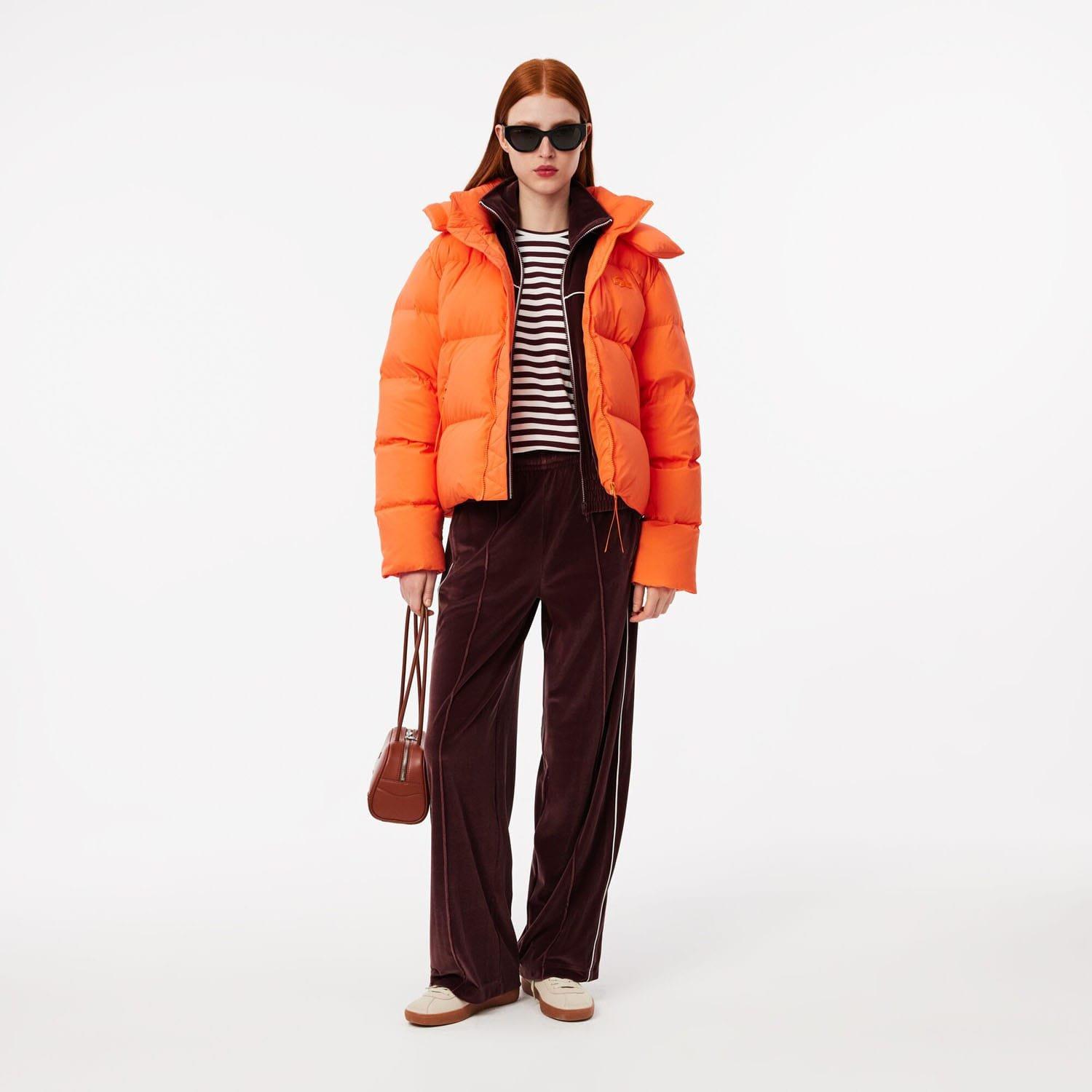 Red Maroon - Lacoste - Loose Fit Striped Cotton T-Shirt - 3