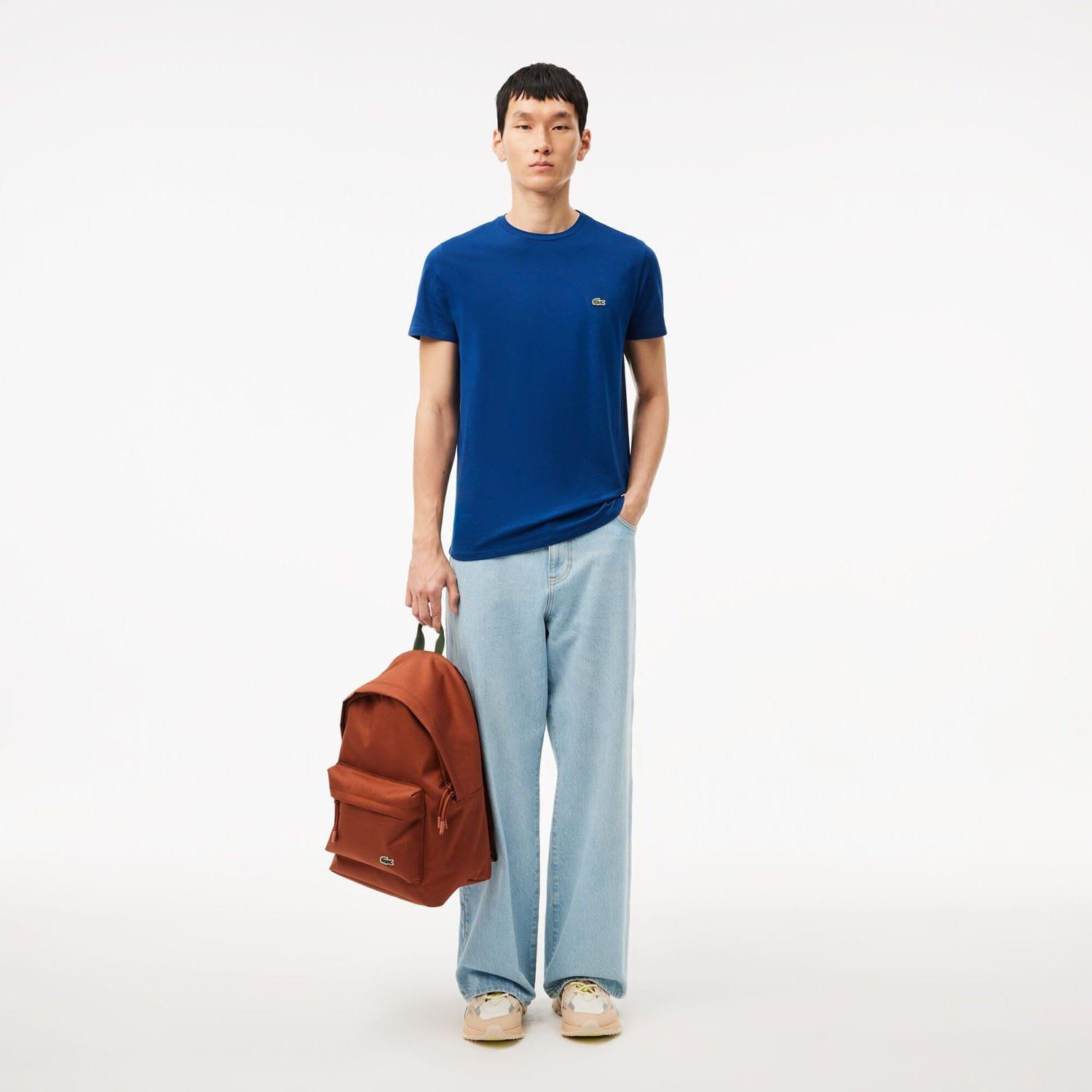 Blue - Lacoste - Cotton Pima T-Shirt - 3