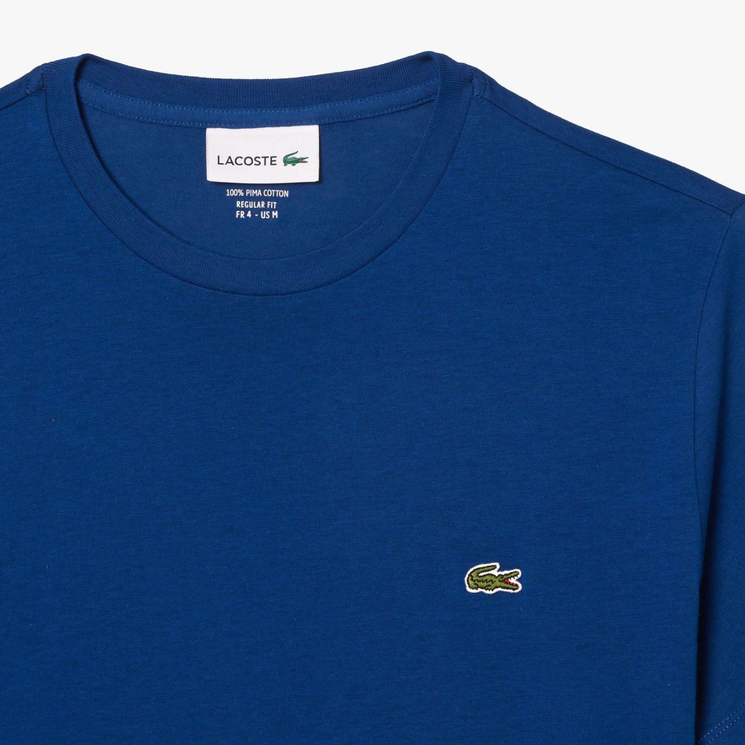 Blue - Lacoste - Cotton Pima T-Shirt - 5