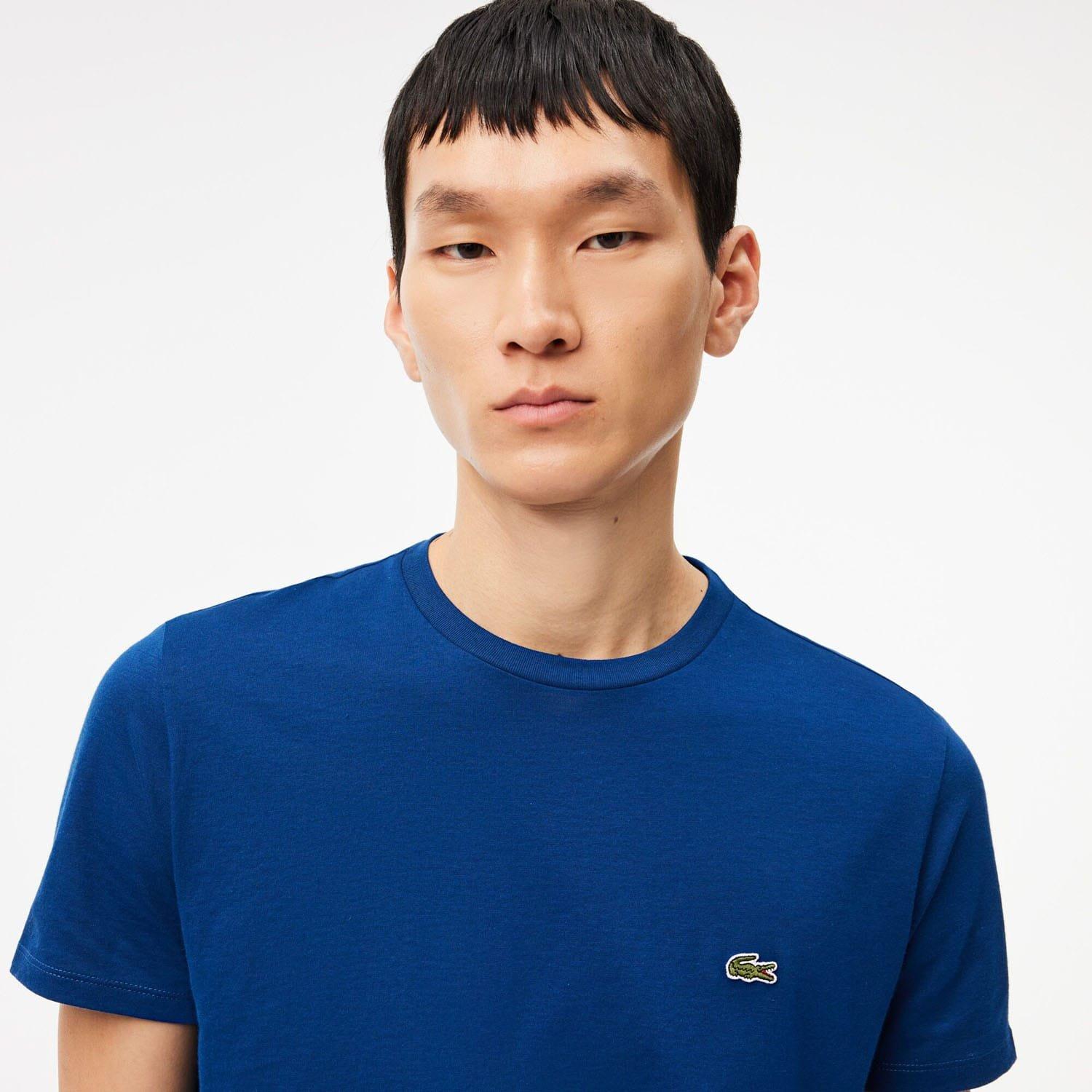 Blue - Lacoste - Cotton Pima T-Shirt - 6