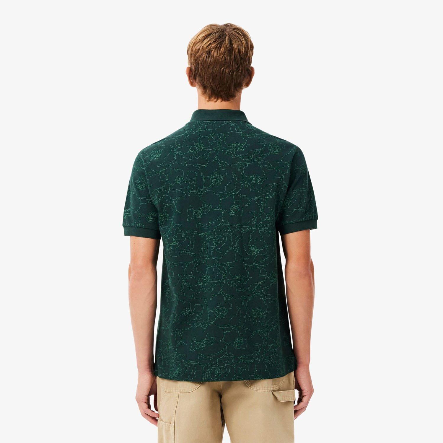 Green - Lacoste - Classic Fit Flower Print L.12.12 Polo Shirt - 2