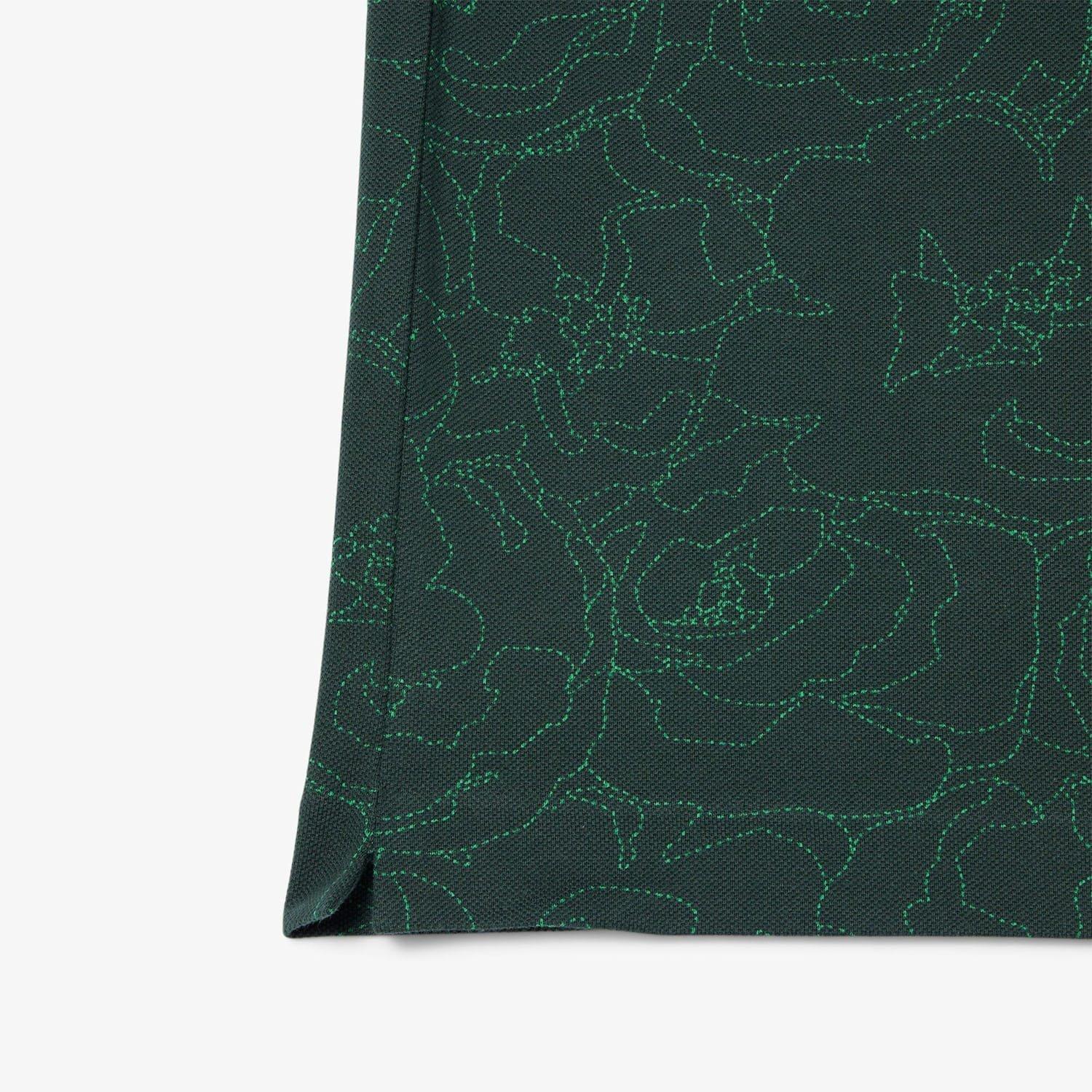 Green - Lacoste - Classic Fit Flower Print L.12.12 Polo Shirt - 5