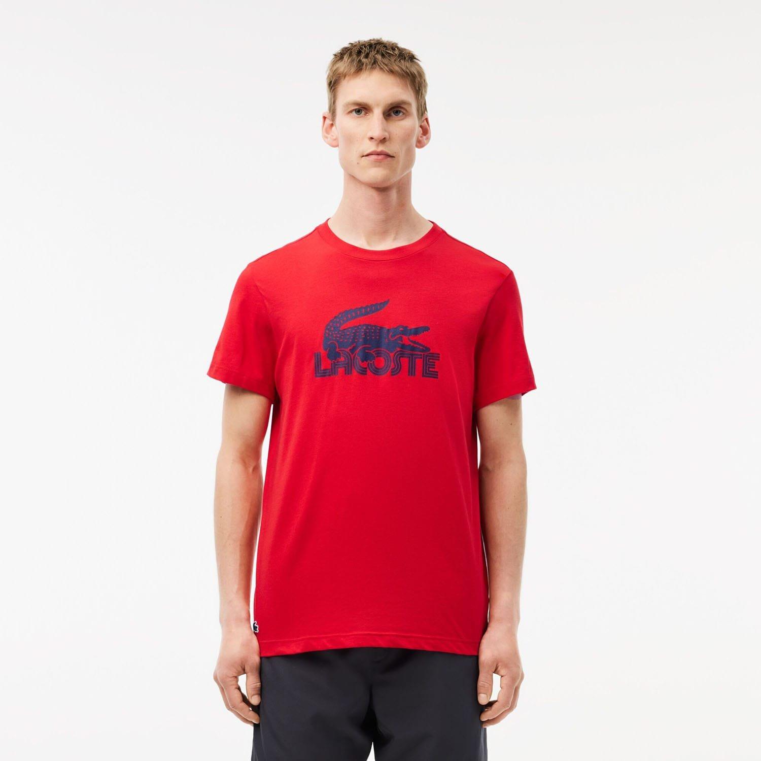 Red Blue - Lacoste - Ultra Dry Cotton Sport T-Shirt - 1