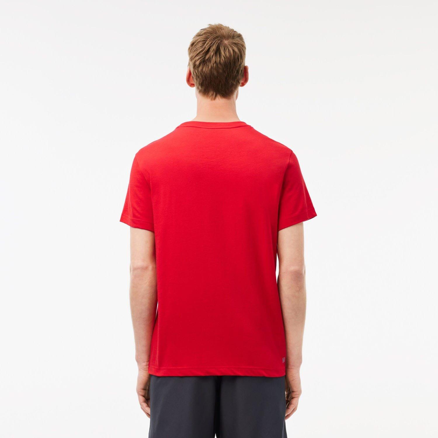 Red Blue - Lacoste - Ultra Dry Cotton Sport T-Shirt - 2