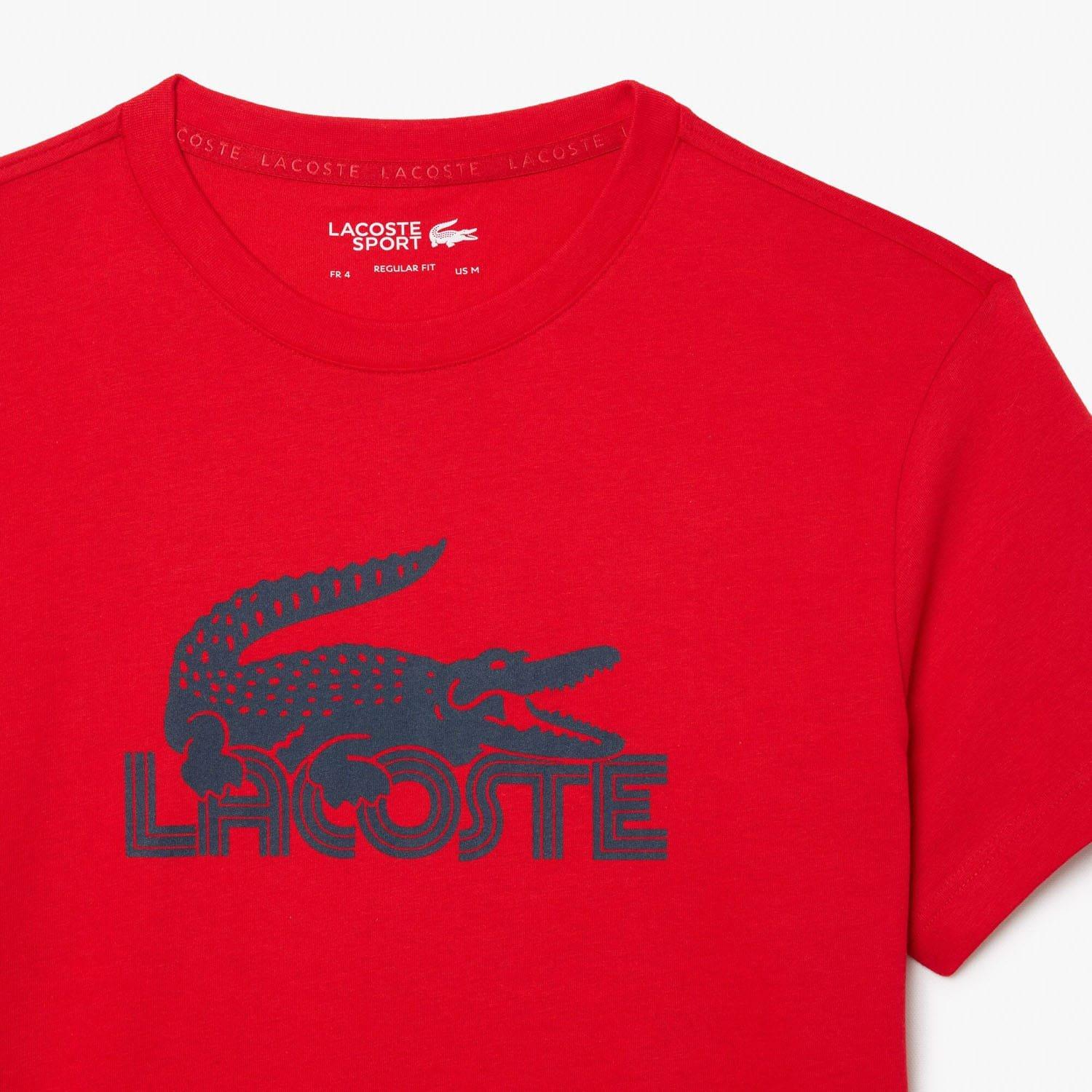 Red Blue - Lacoste - Ultra Dry Cotton Sport T-Shirt - 5
