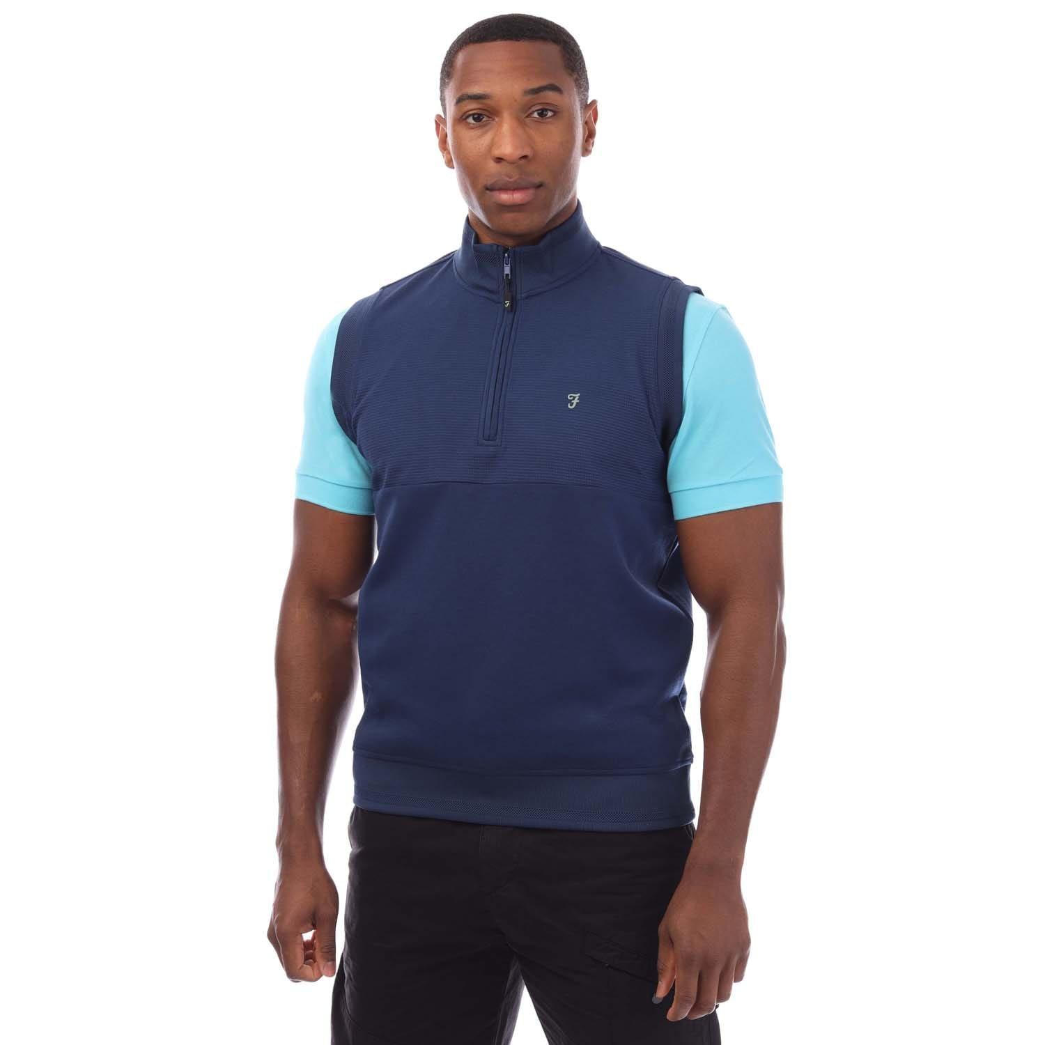 Blue - Farah - Clint Midlayer Gilet - 1
