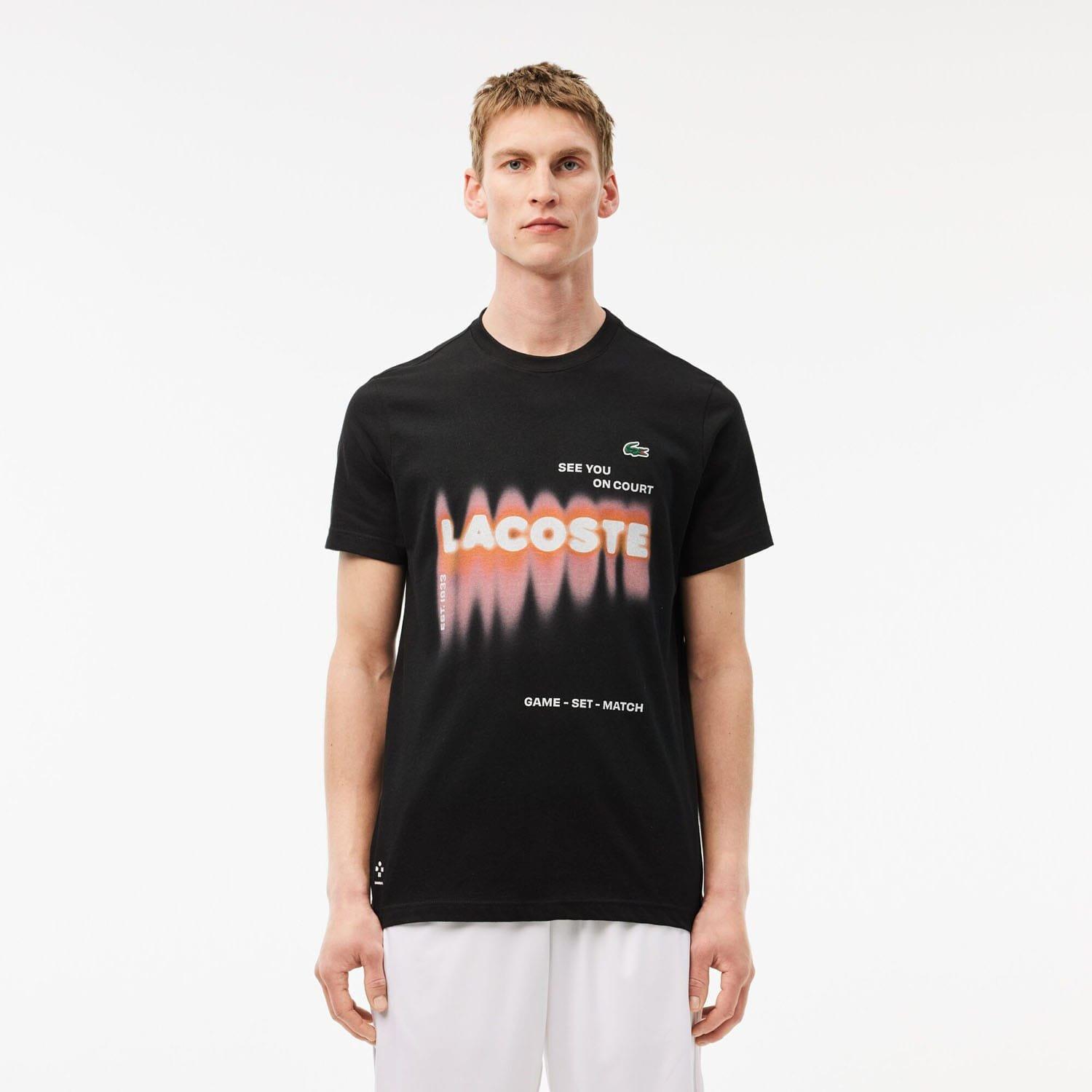Black - Lacoste - Tennis X Daniil Medvedev T-Shirt - 1