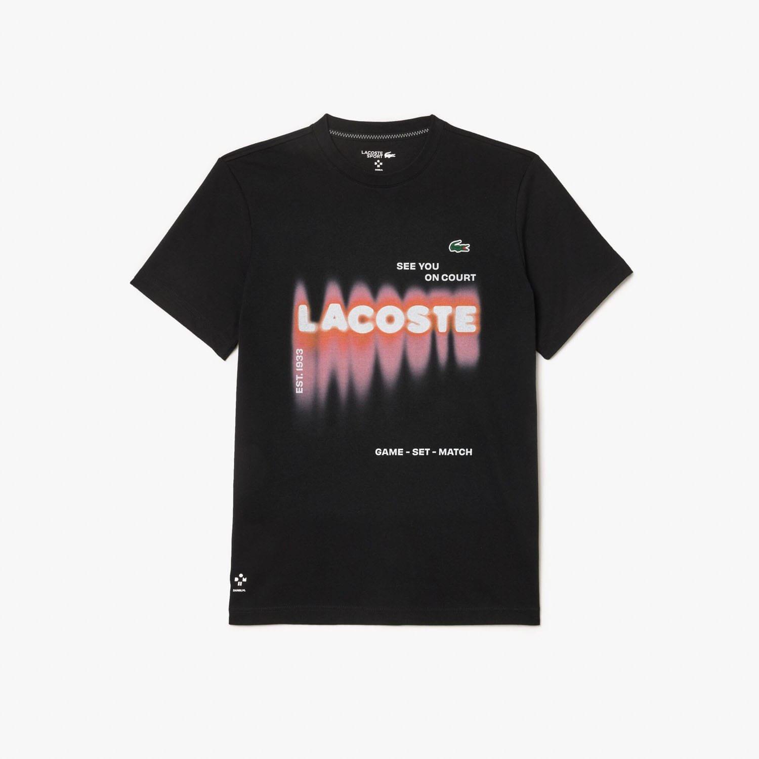 Black - Lacoste - Tennis X Daniil Medvedev T-Shirt - 4