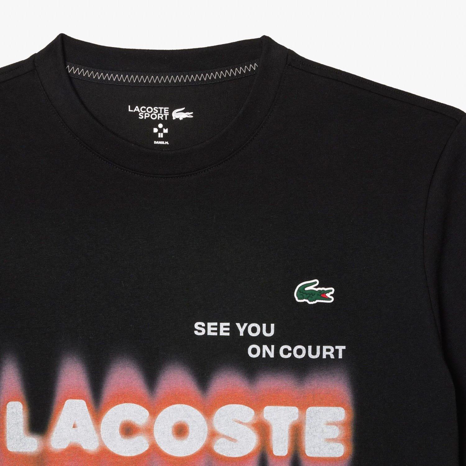Black - Lacoste - Tennis X Daniil Medvedev T-Shirt - 7