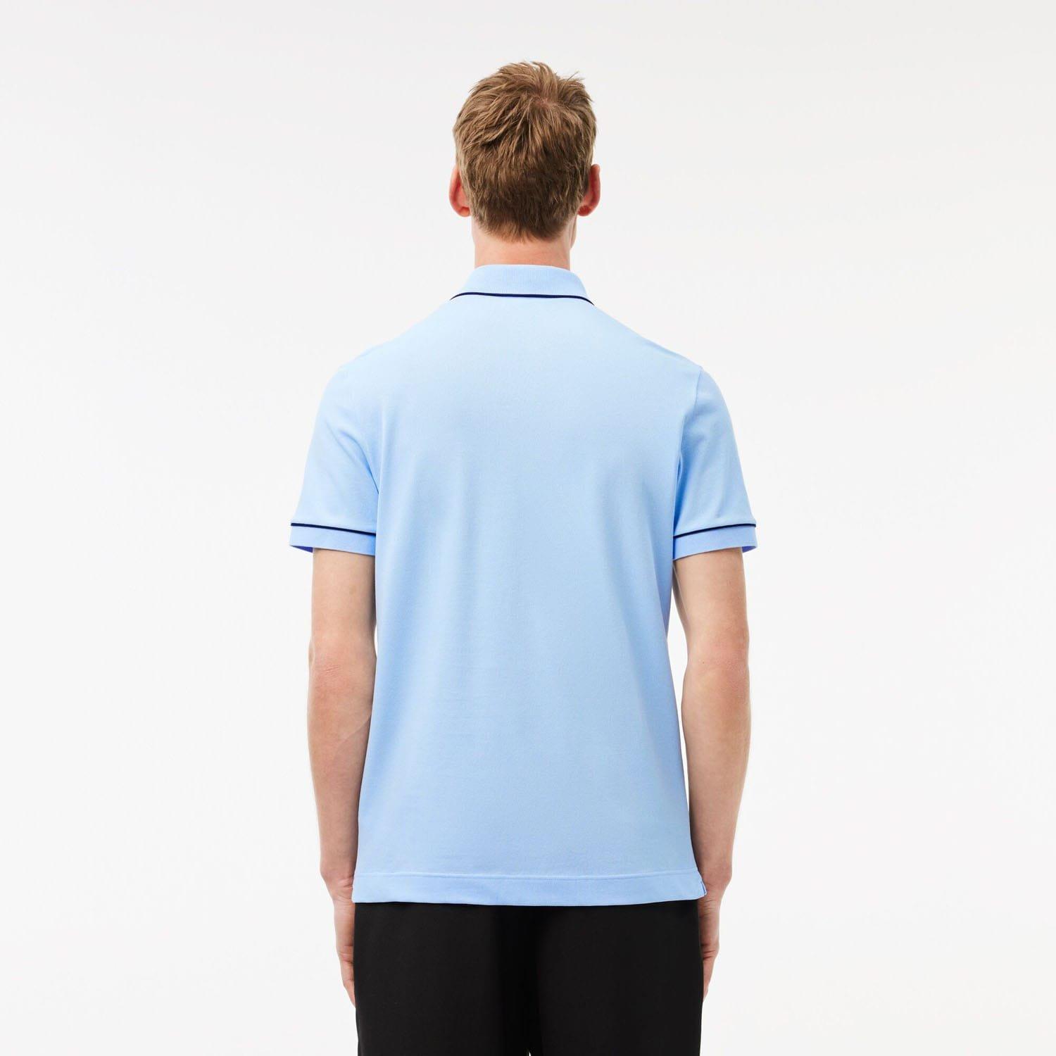Light Blue - Lacoste - Regular Fit Paris Stretch Piqu¿ Polo Shirt - 2