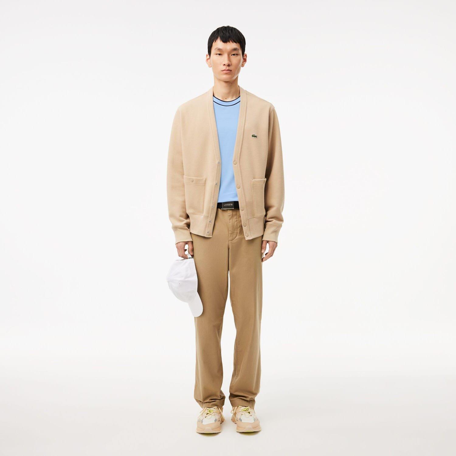 Light Blue - Lacoste - Stretch Piqu¿ Stripe Collar T-Shirt - 3