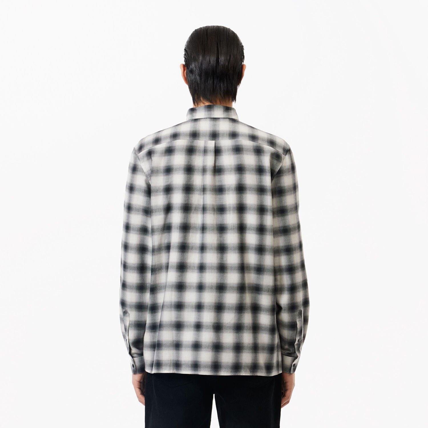 Black-White - Lacoste - Regular Fit Flannel Shirt - 2