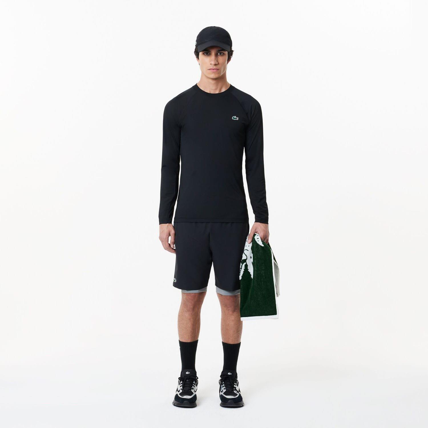 Black - Lacoste - Slim Fit Stretch Sport T-Shirt - 3