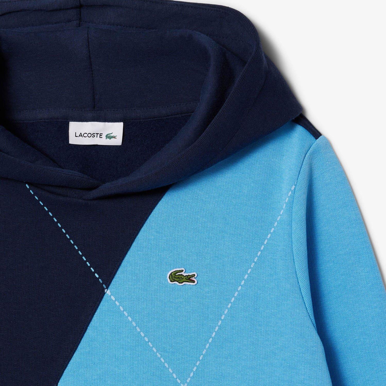 Navy - Lacoste - Argyle Motif Hoodie - 6