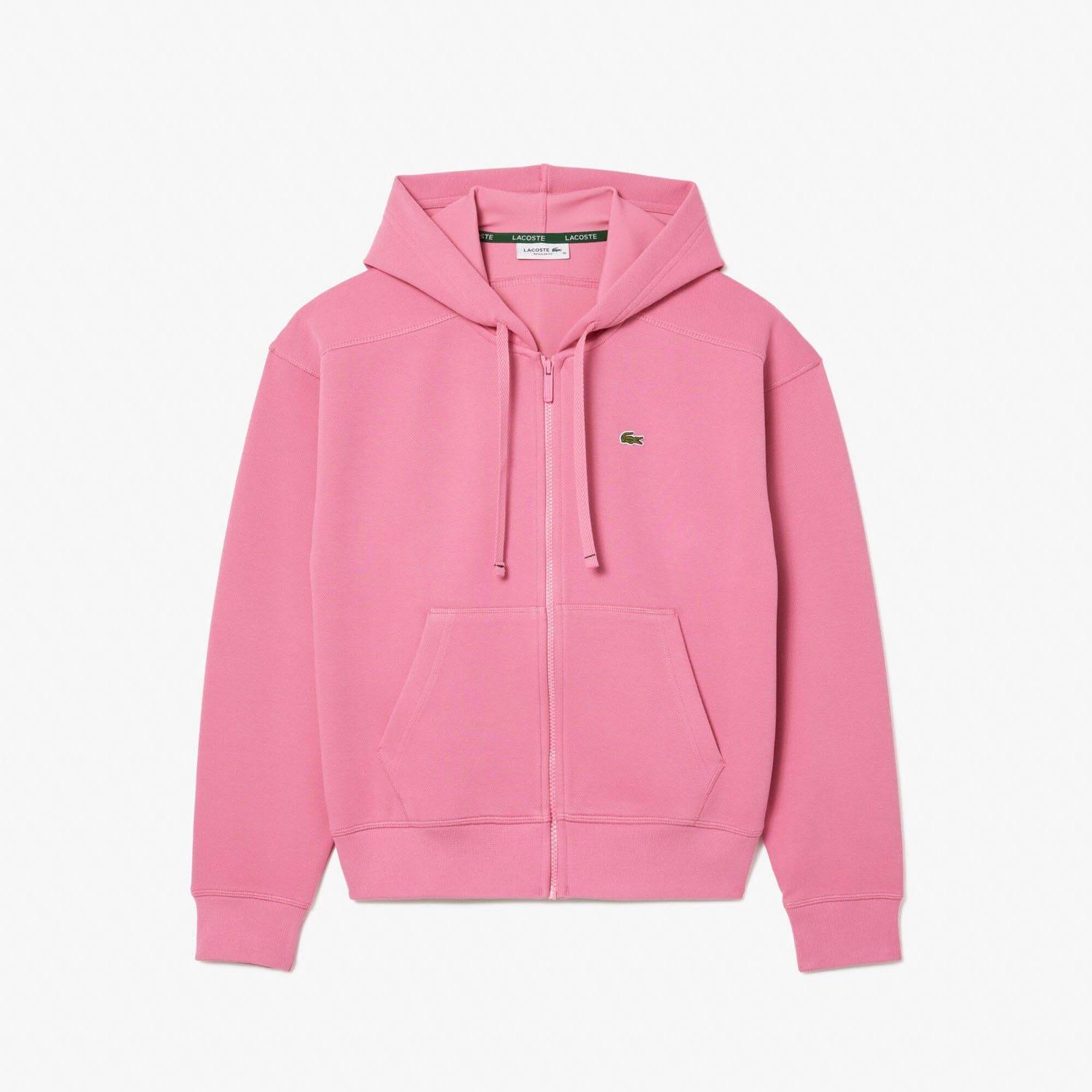 Pink - Lacoste - Zip-Up Piqu¿ Hoodie - 4
