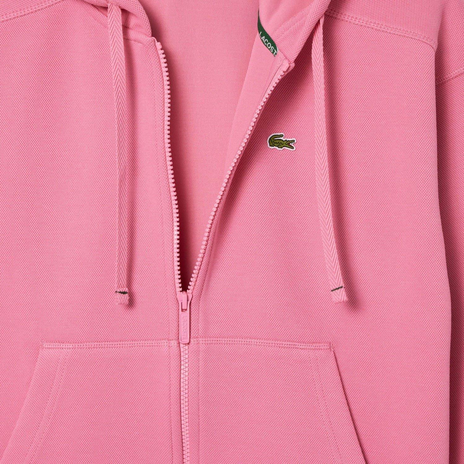 Pink - Lacoste - Zip-Up Piqu¿ Hoodie - 5