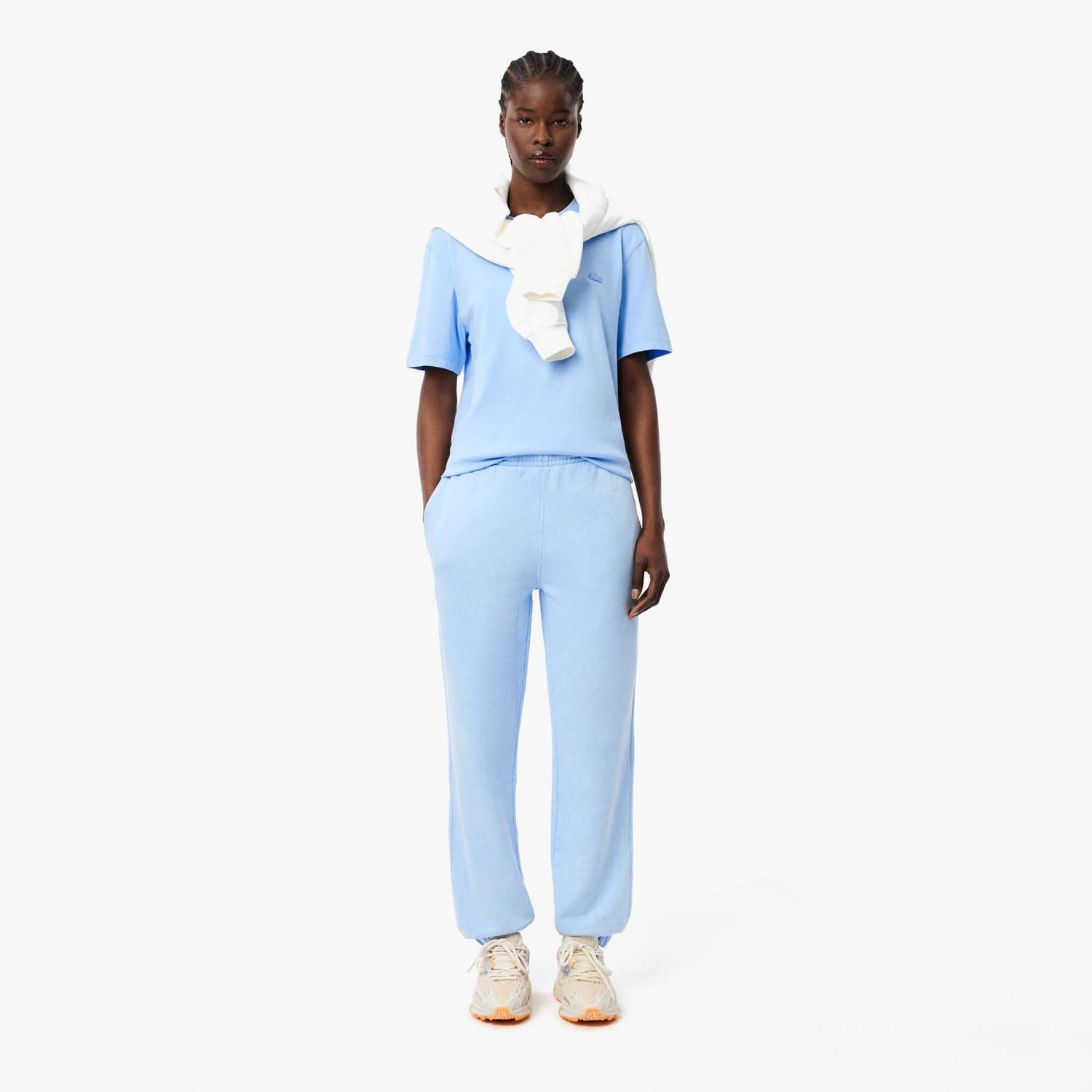 Light Blue - Lacoste - Washed Effect Heavy Cotton T-Shirt - 3