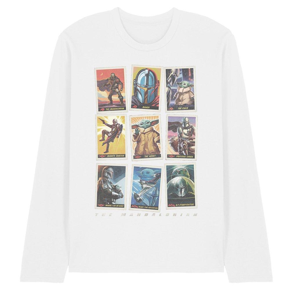 White - Star Wars - The Mandalorian Distressed Trading Card Grid Long - 1