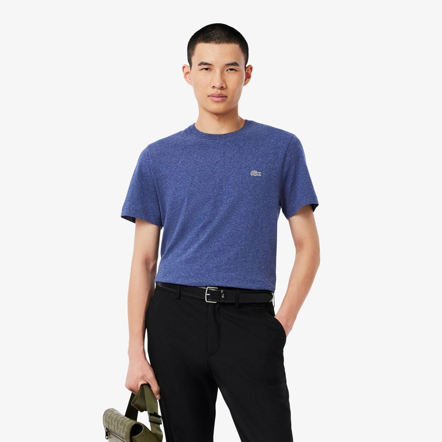 Navy - Lacoste - Mercerized Cotton T-Shirt - 1