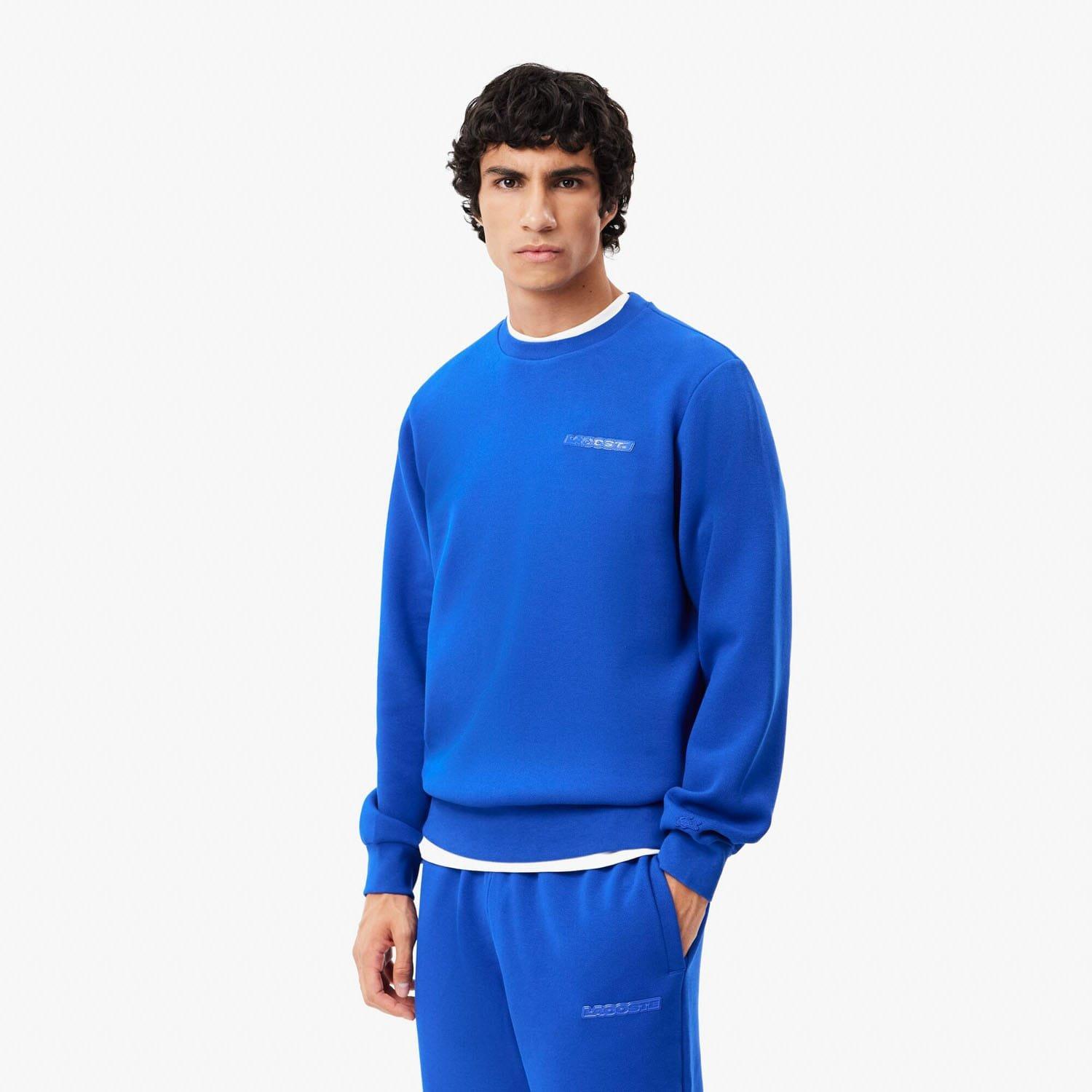 Blue - Lacoste - Piqu¿ Badge Accent Sweatshirt - 1