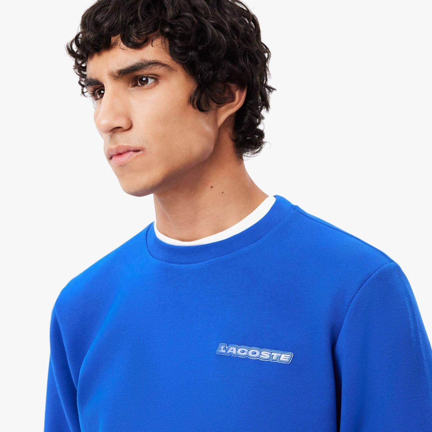 Blue - Lacoste - Piqu¿ Badge Accent Sweatshirt - 3