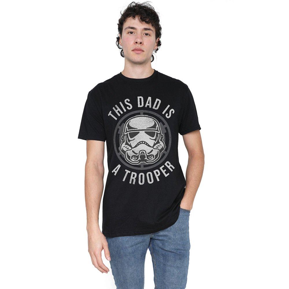 Black - Star Wars - Star Wars FatherS Day Dad Is A Trooper Mens T-Shi - 1