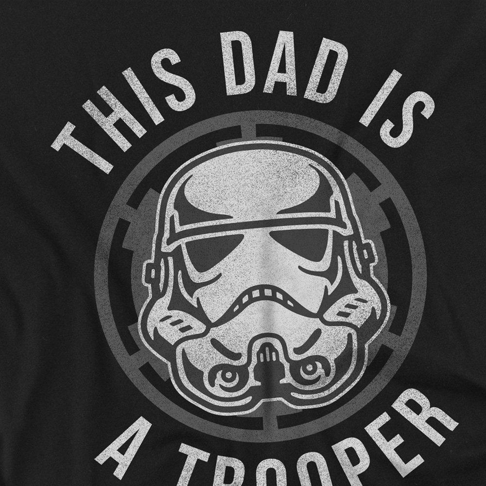 Black - Star Wars - Star Wars FatherS Day Dad Is A Trooper Mens T-Shi - 2