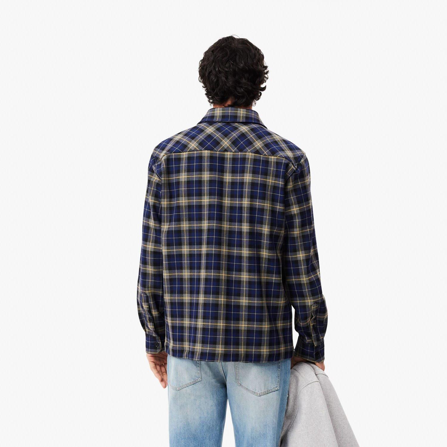 Navy - Lacoste - Oversize Checked Overshirt - 2