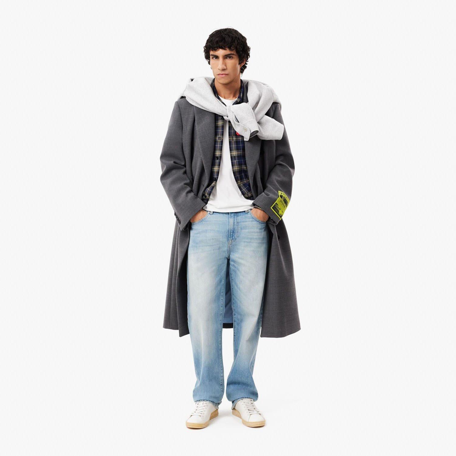 Navy - Lacoste - Oversize Checked Overshirt - 3