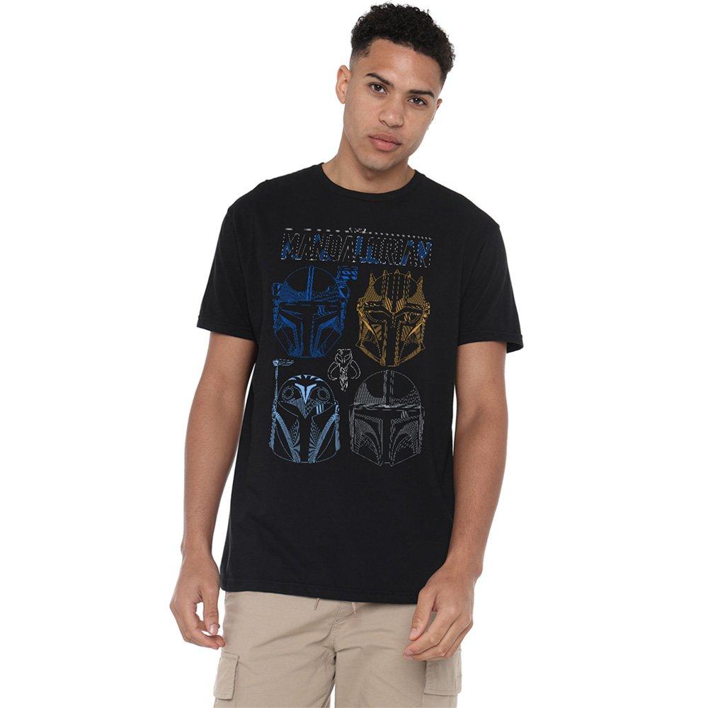 Black - Star Wars - Star Wars The Mandalorian Helmets T-Shirt Black - 1