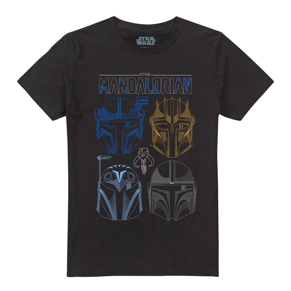 Black - Star Wars - Star Wars The Mandalorian Helmets T-Shirt Black - 4