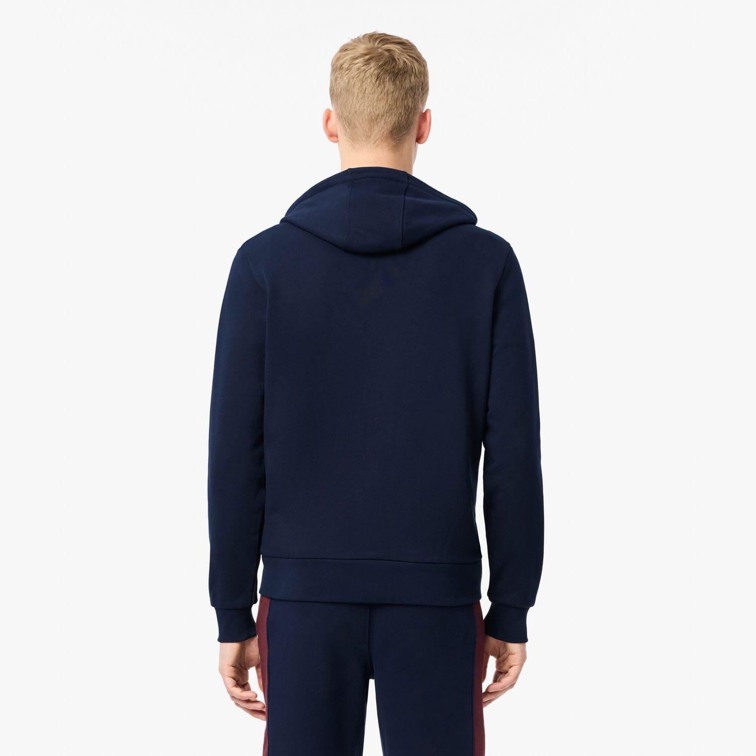 Navy Red - Lacoste - Zip-Up Colour-Block Hoodie - 2