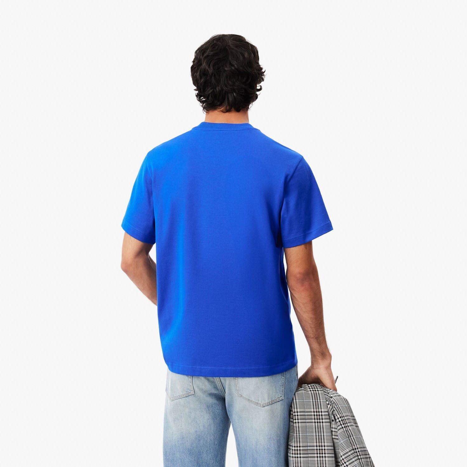 Blue - Lacoste - Heavy Cotton Logo T-Shirt - 2