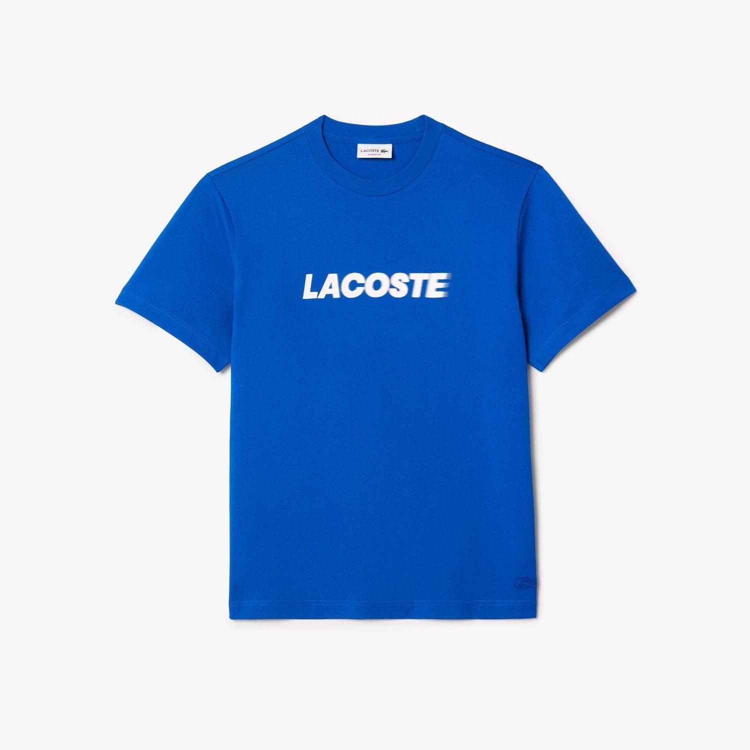 Blue - Lacoste - Heavy Cotton Logo T-Shirt - 4