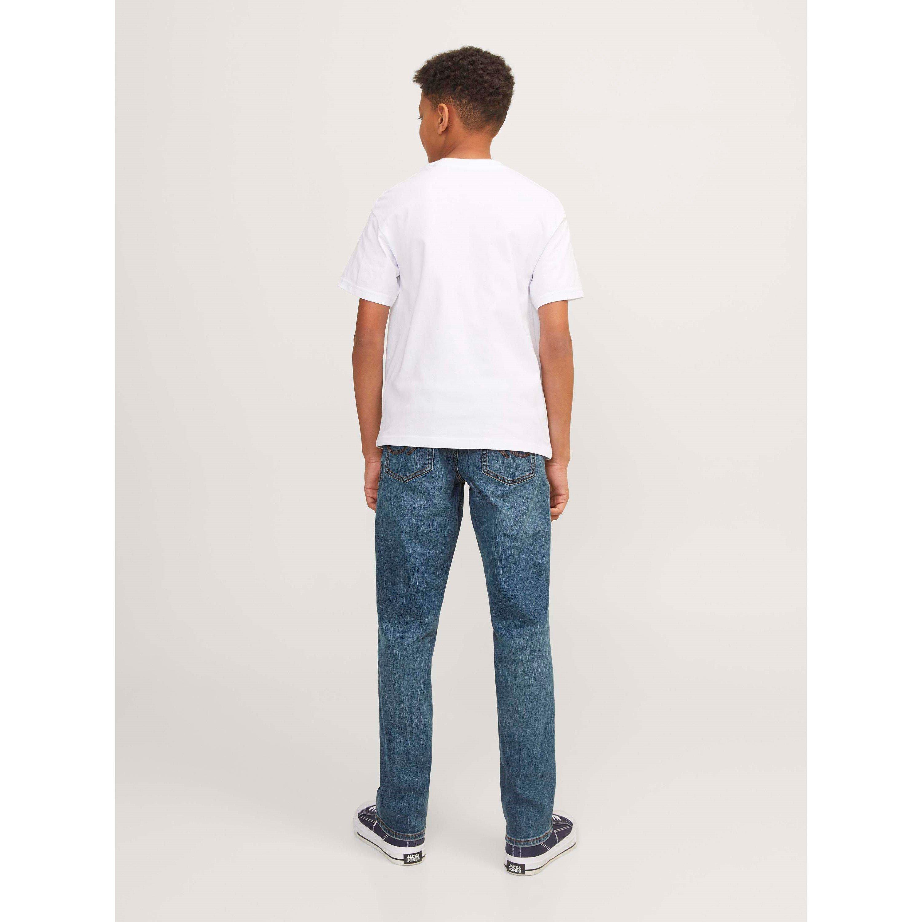 Blue Denim - Jack and Jones - Clark 223 Wide Leg Jeans Junior Boys - 4
