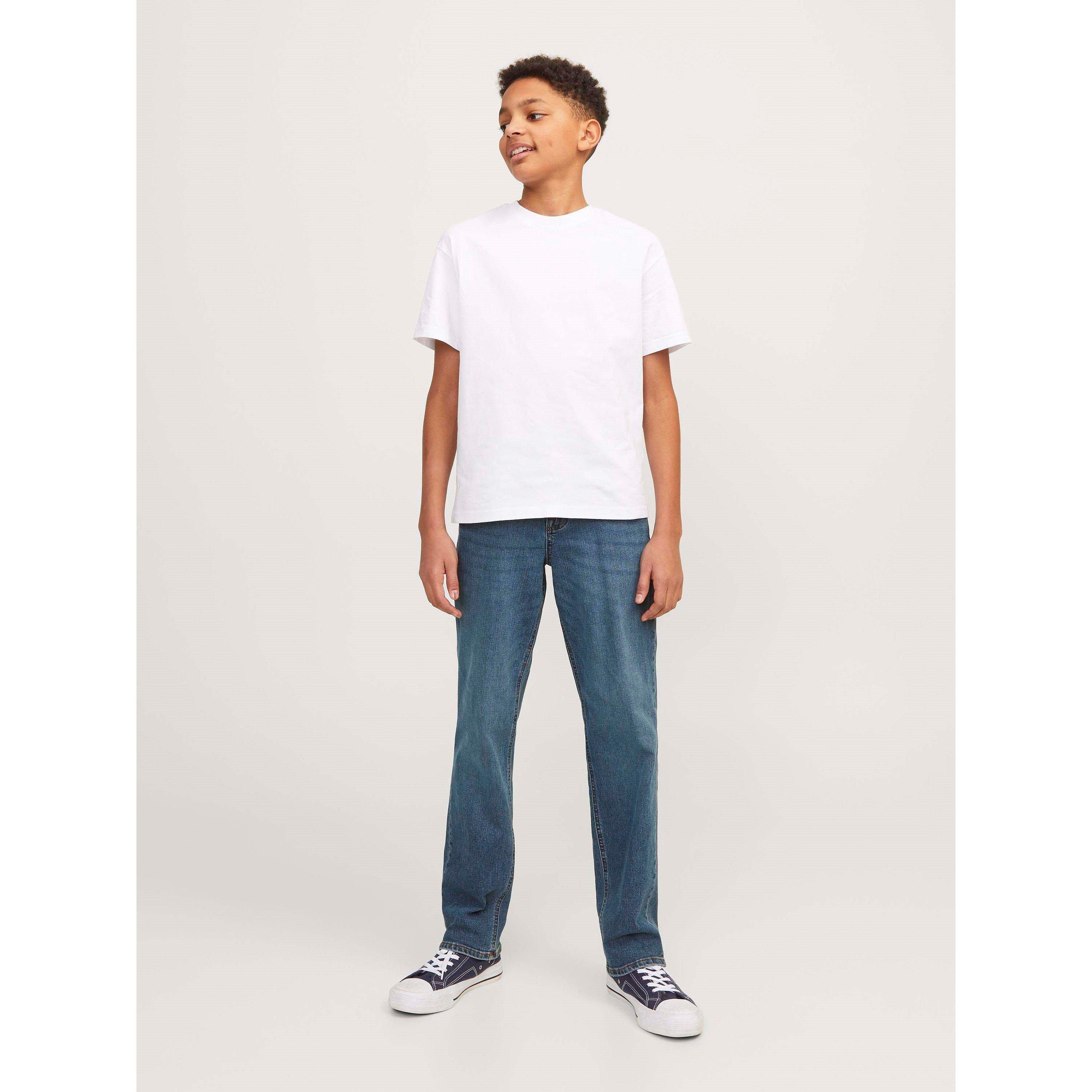 Blue Denim - Jack and Jones - Clark 223 Wide Leg Jeans Junior Boys - 8