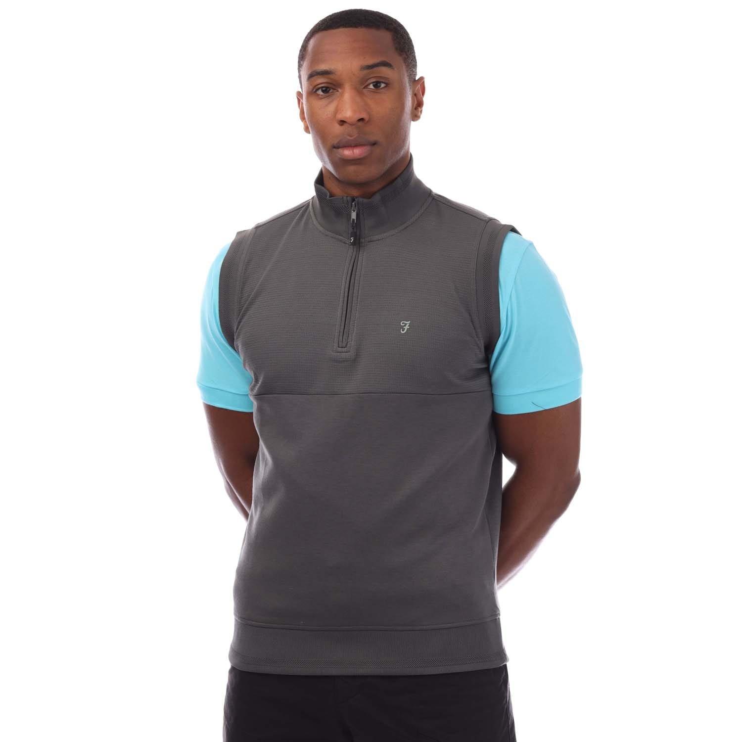 Grey - Farah - Clint Midlayer Gilet - 1