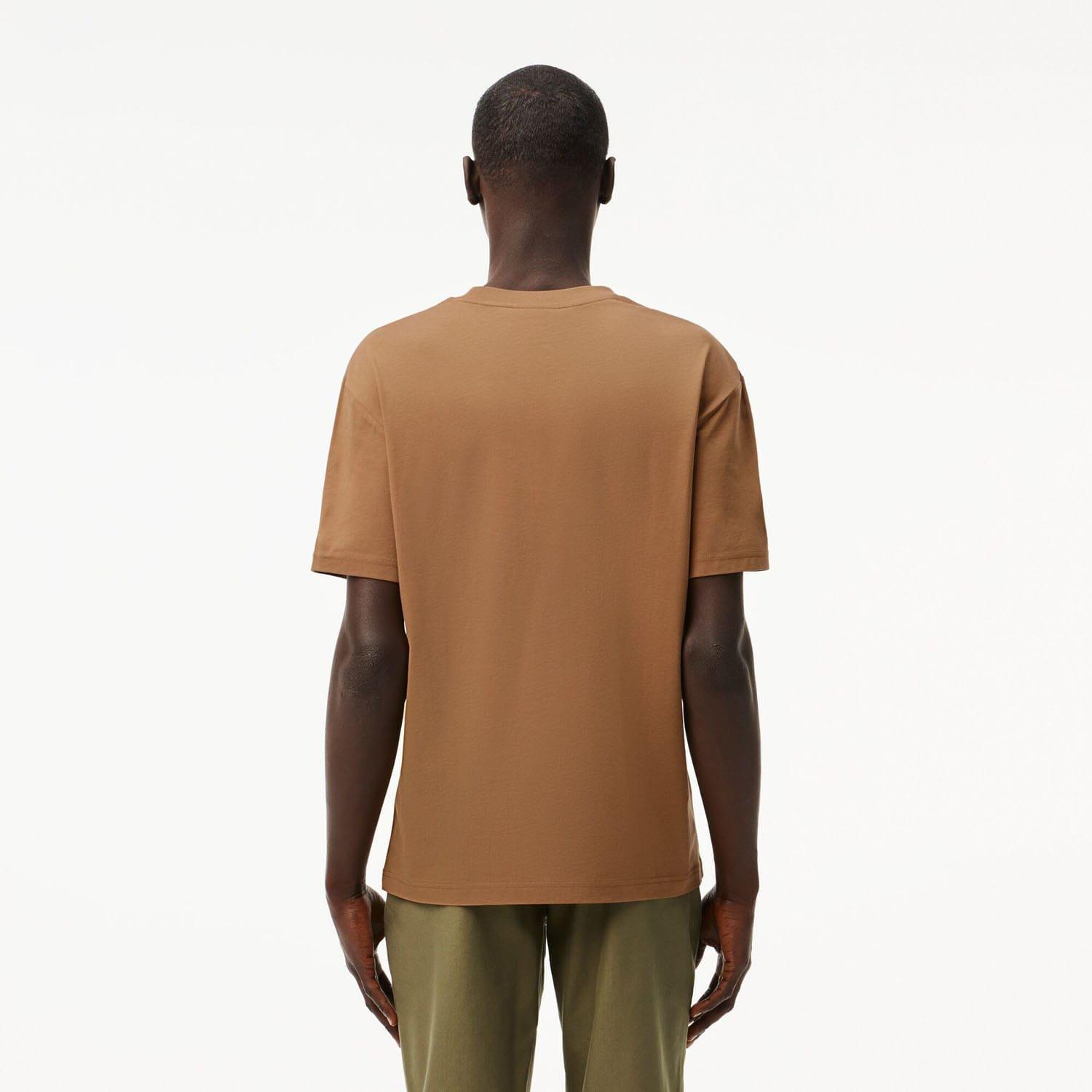 Brown - Lacoste - Cotton T-Shirt - 2