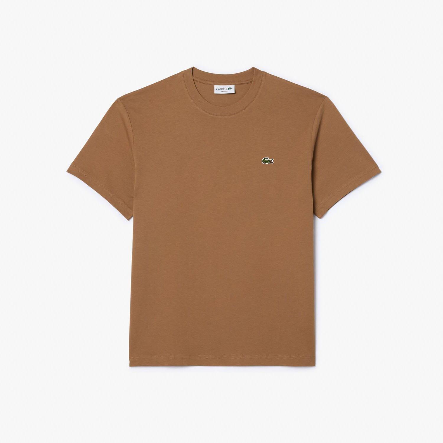 Brown - Lacoste - Cotton T-Shirt - 4