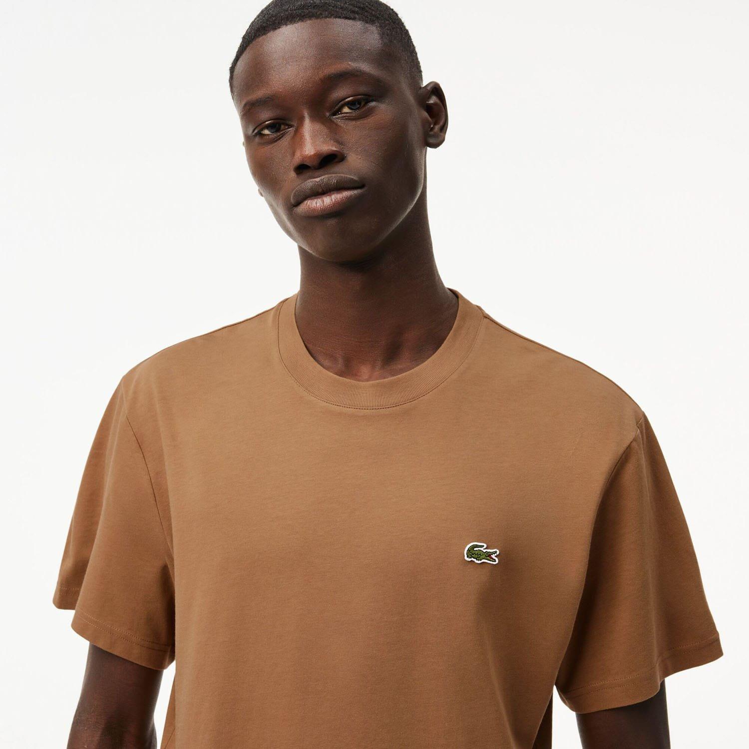 Brown - Lacoste - Cotton T-Shirt - 5