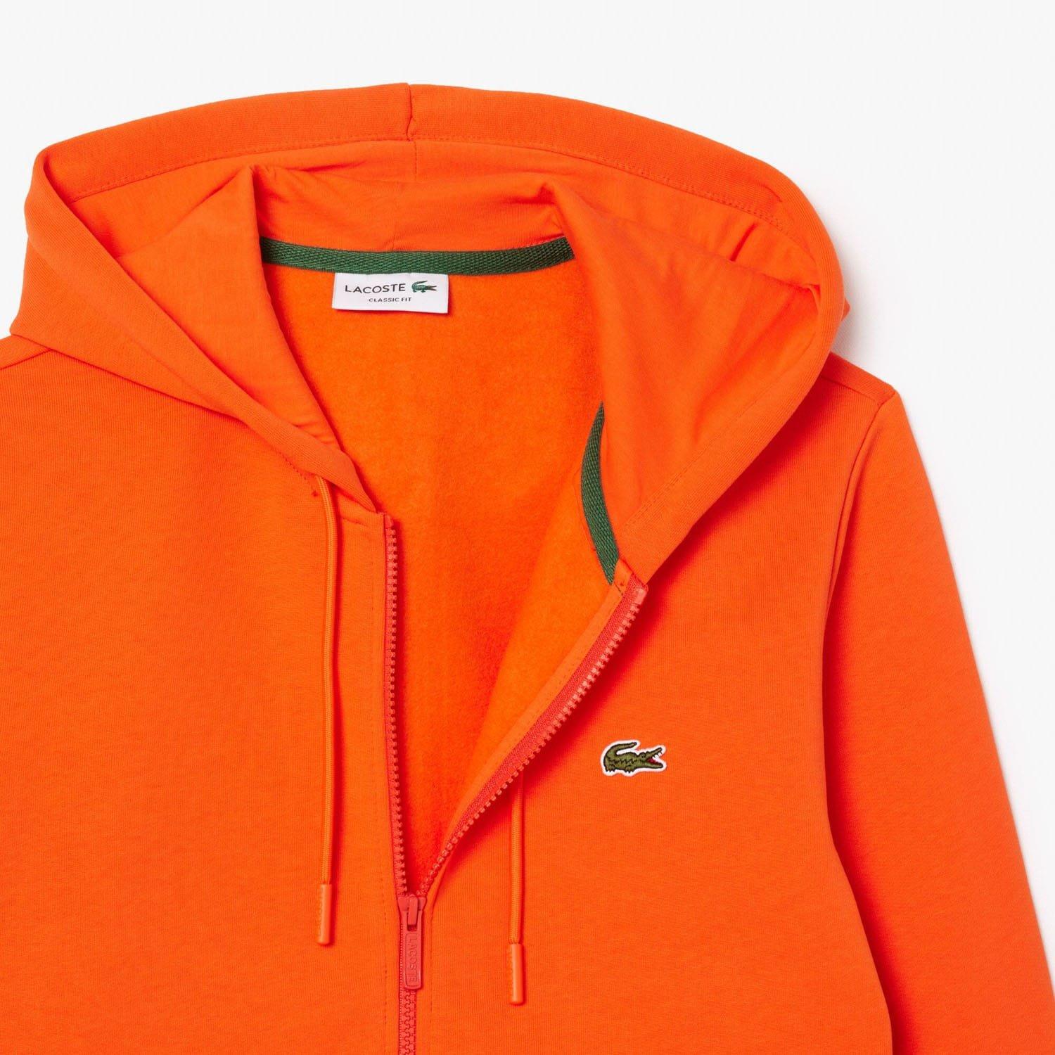 Orange - Lacoste - Zip-Up Fleece Hoodie - 6