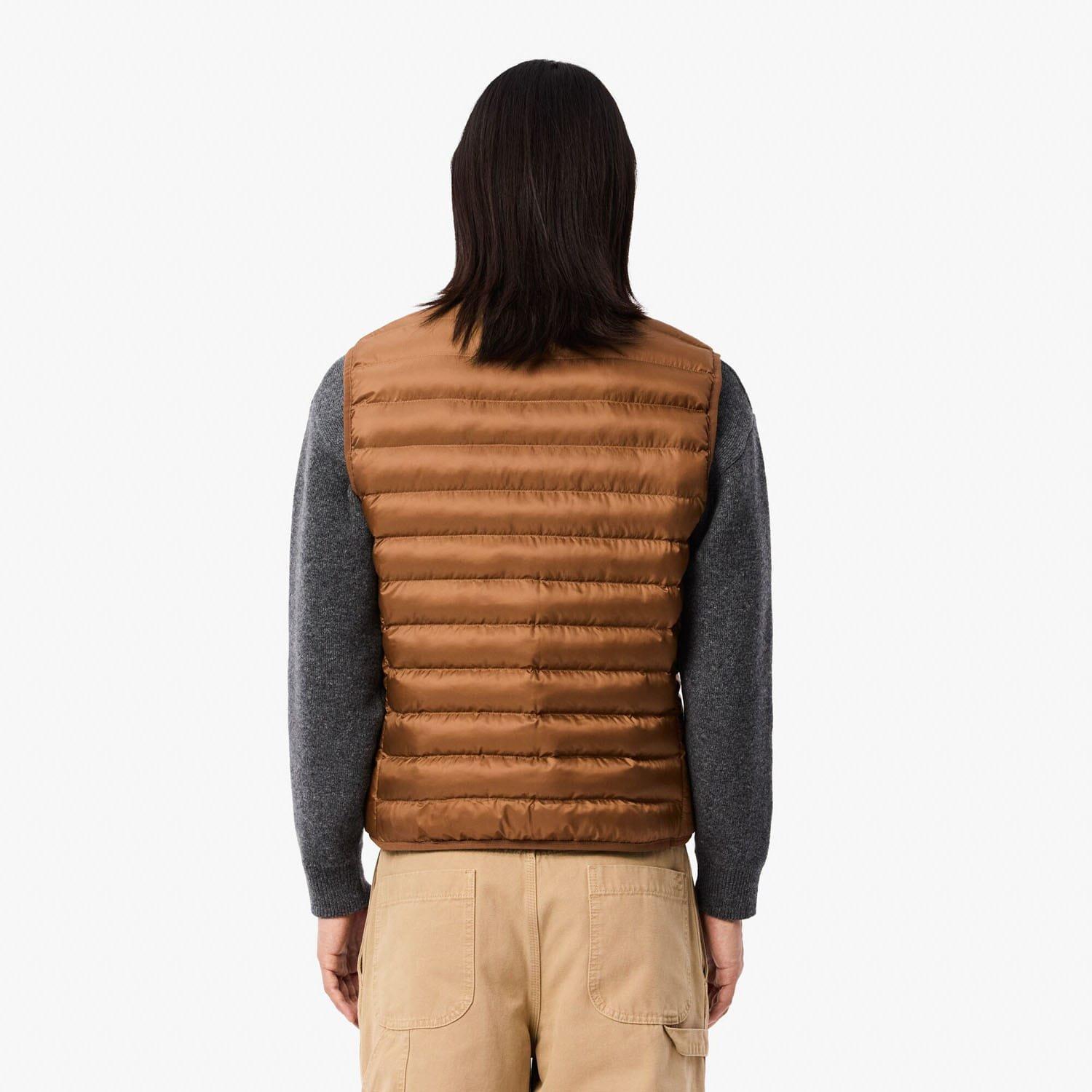 Brown - Lacoste - Water-Repellent Padded Gilet - 2