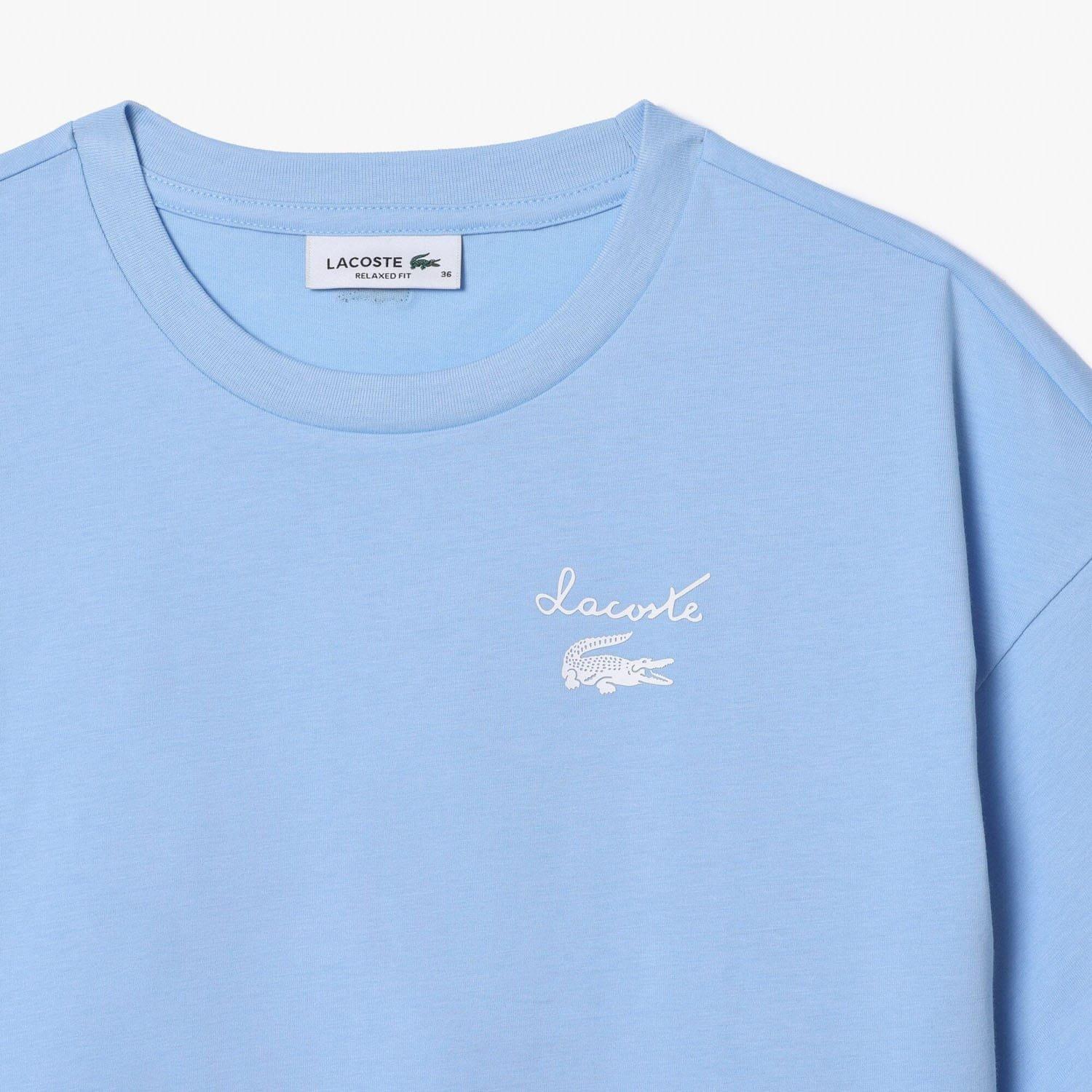 Light Blue - Lacoste - Cotton Logo T-Shirt - 6
