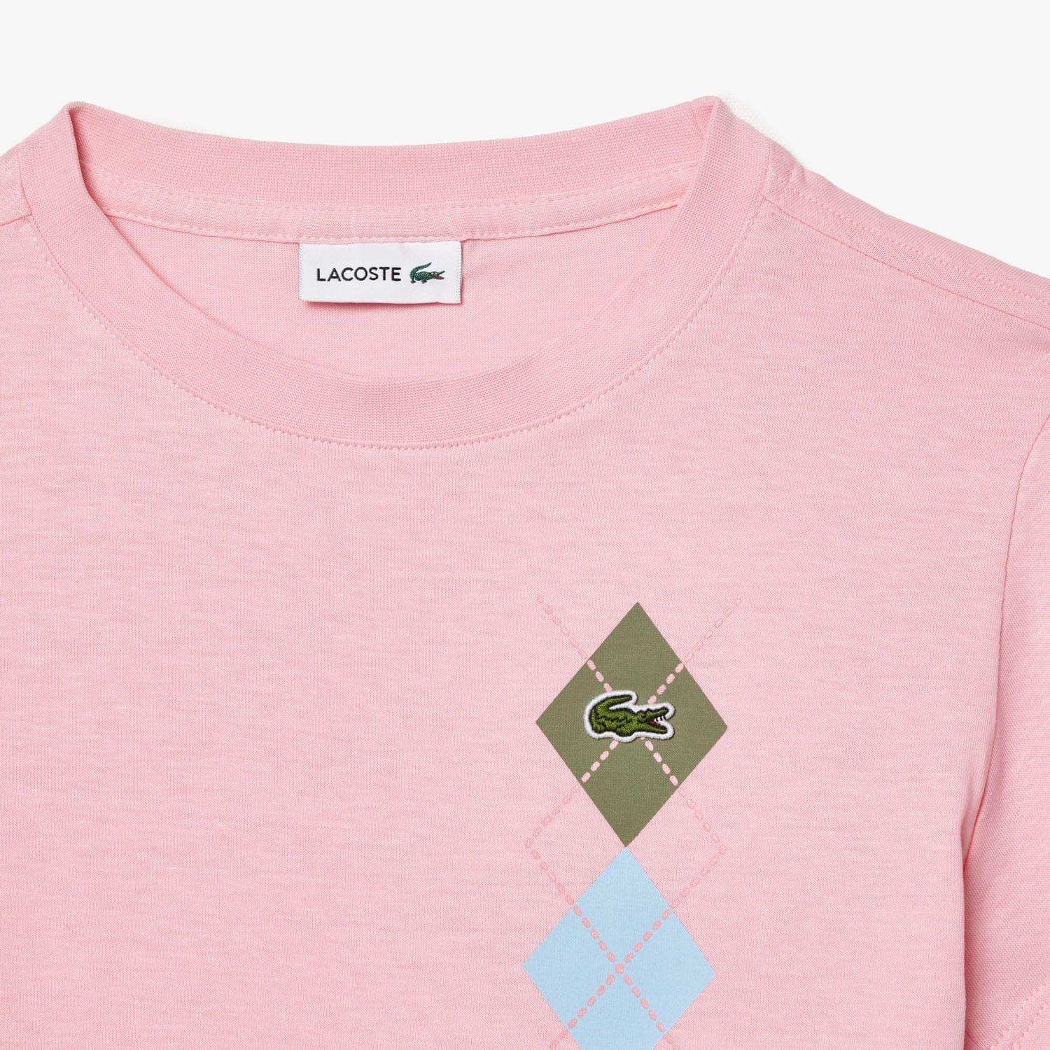 Pink - Lacoste - Argyle Print T-Shirt - 6