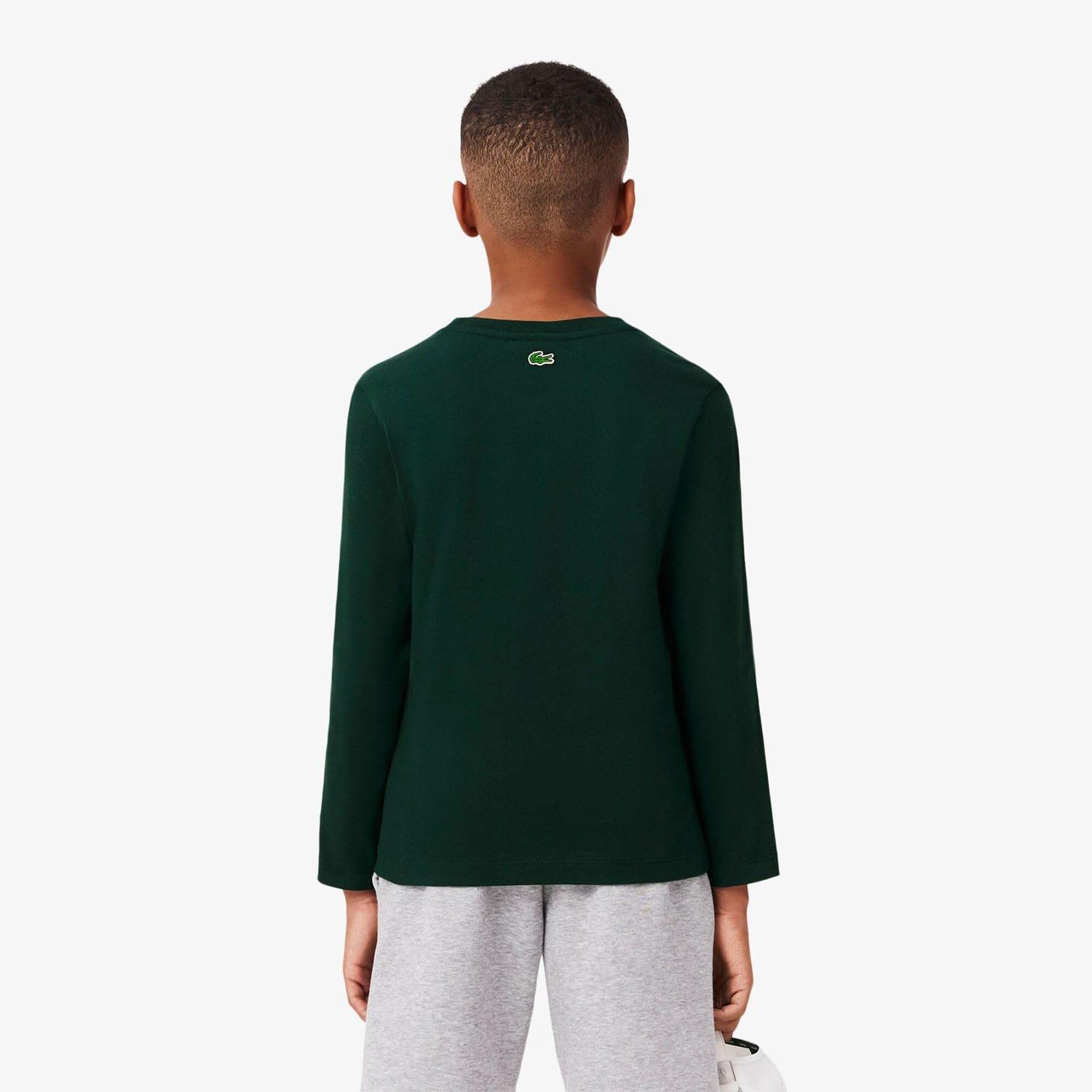 Green - Lacoste - Heavy Cotton Crocodile Graphic T-Shirt - 2