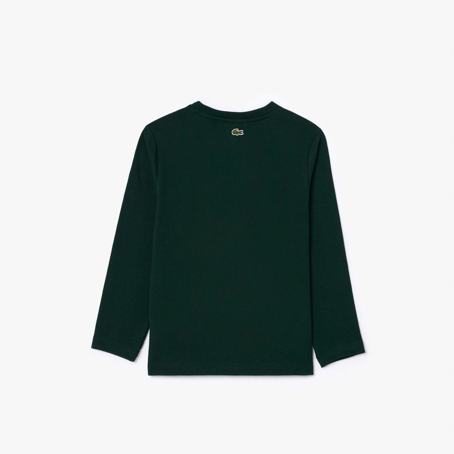 Green - Lacoste - Heavy Cotton Crocodile Graphic T-Shirt - 6