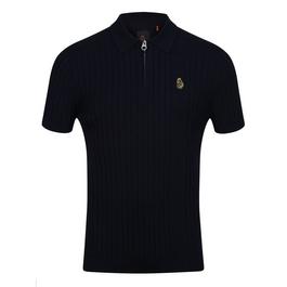 Luke 1977 Rib Eye Knitted Polo Shirt