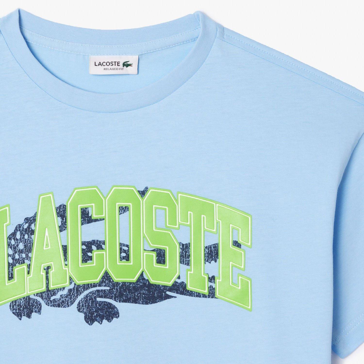 Light Blue - Lacoste - Crocodile Print T-Shirt - 5