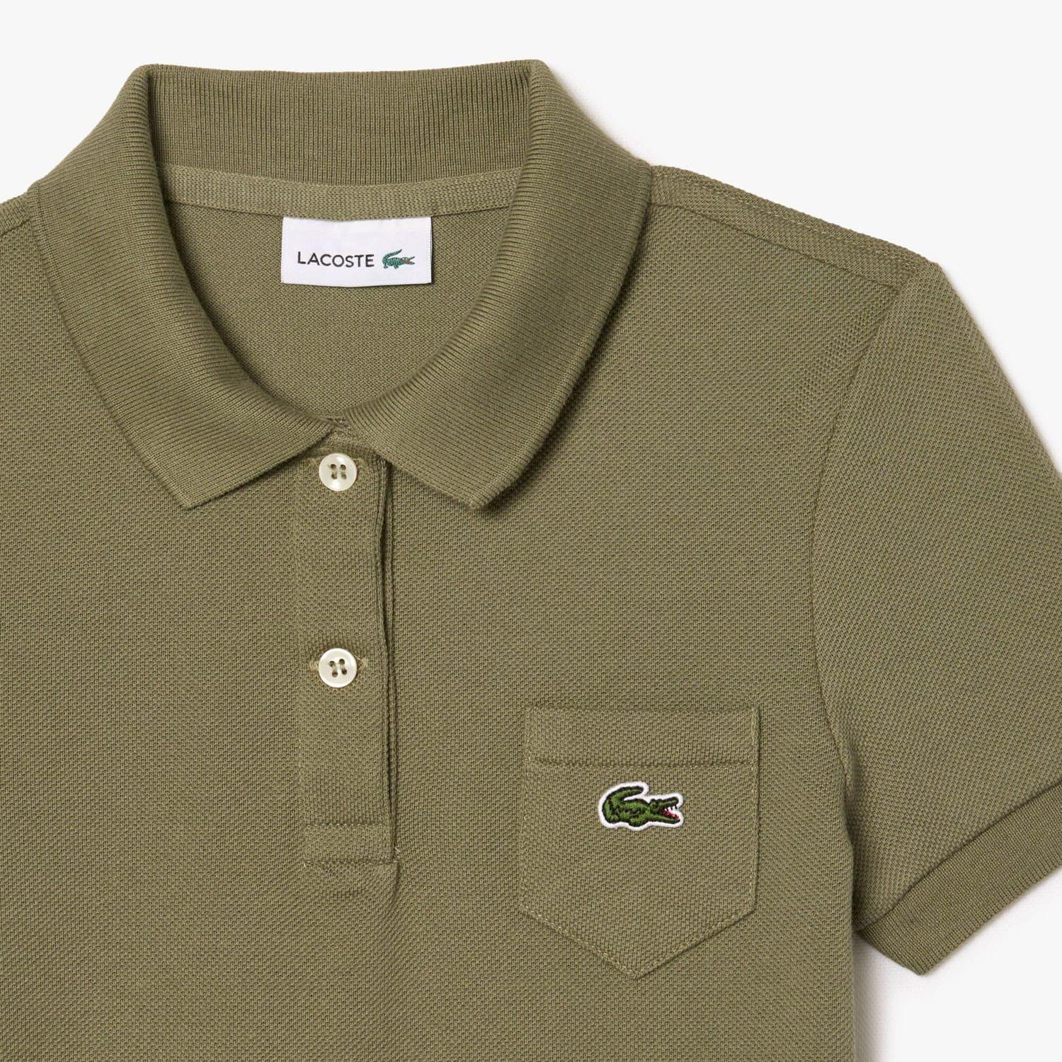 Khaki - Lacoste - Piqu¿ Polo Dress - 2