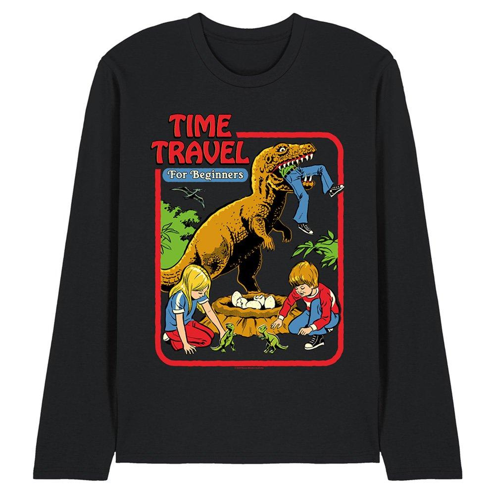 Black - Steven Rhodes - Steven Rhodes Time Travel Long Sleeve T-Shirt Bla - 1